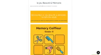 jeu beauté mémoire