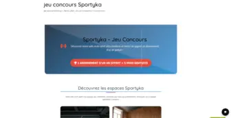 jeu concours sportyka