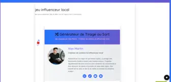 jeu influenceur local